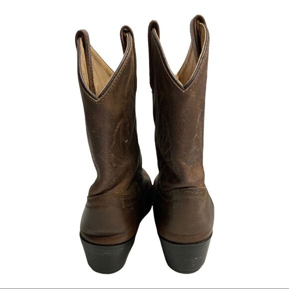 MASTERSON’S BOOT CO. Youth‎ Cowboy Boots,Size 2.5 D, Brown, Leather Upper,Unisex - Picture 2 of 13